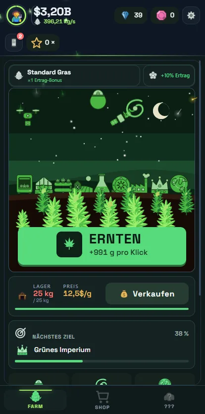 Weed Empire auf dem Handy
